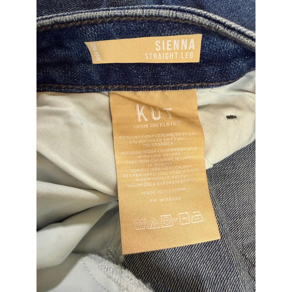 KUT from the Kloth Sienna High Rise Straight Leg Jeans 22W Hallowed Blue - Picture 8 of 10
